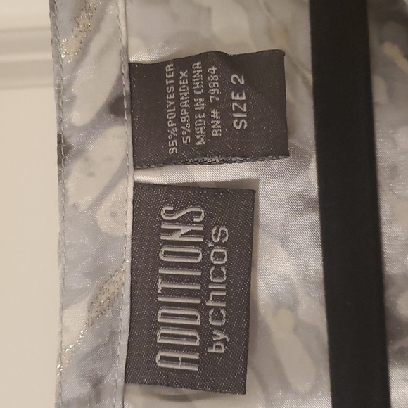 Additions by Chicos Silver, Gray and Black Tunic Size 2 - Picture 6 of 11